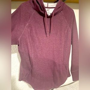 Maroon athletic hooded sweatshirt